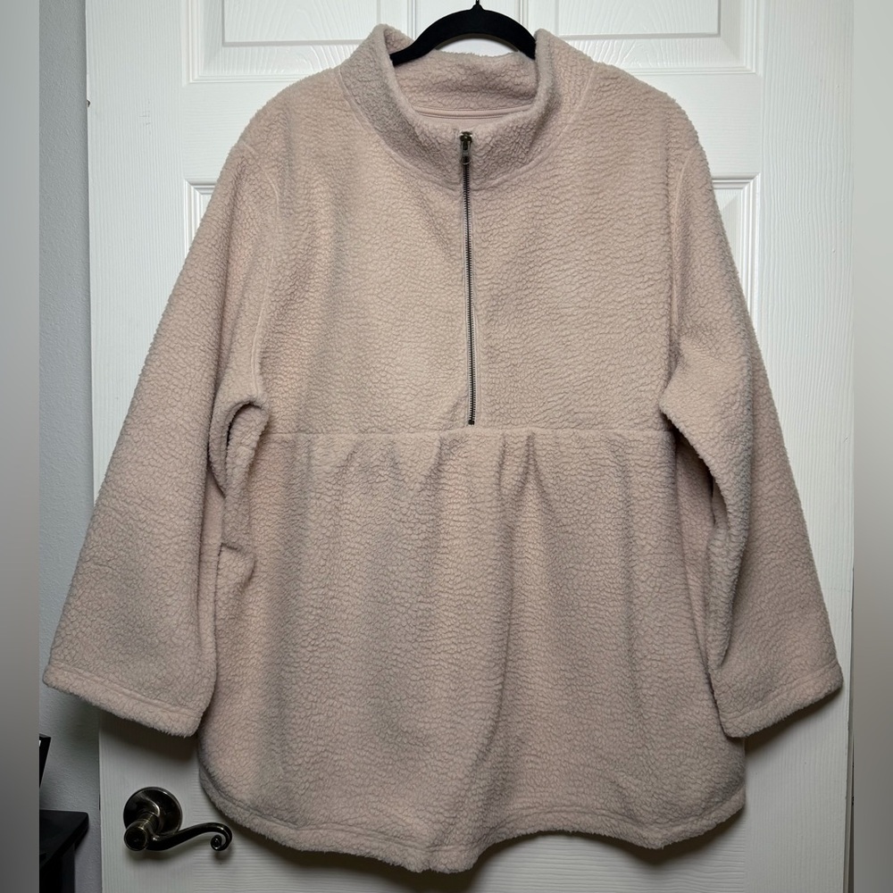 Cozy Pink Maternity Pullover - Picture 4 of 7